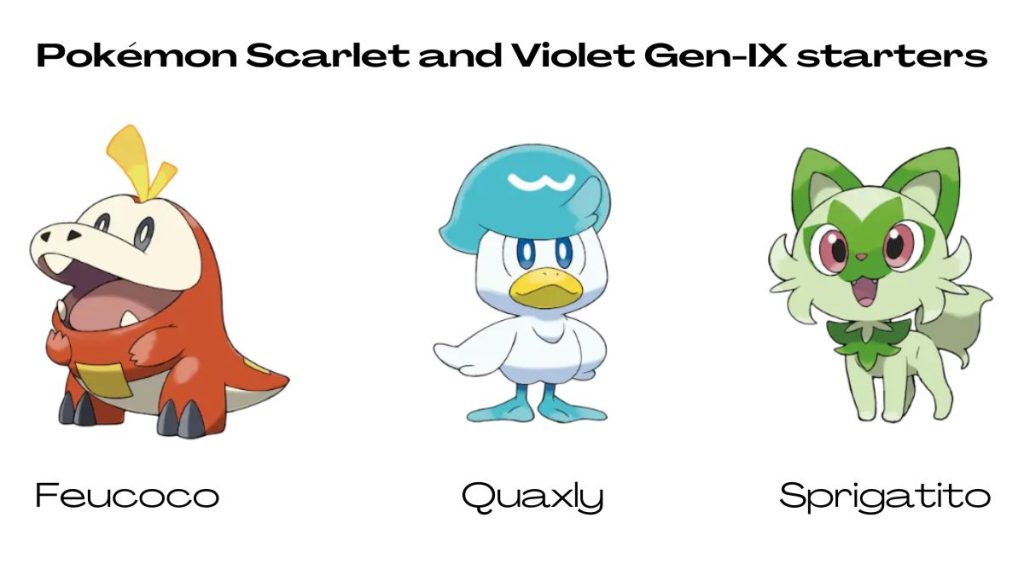 Pokémon Scarlet and Violet Starters