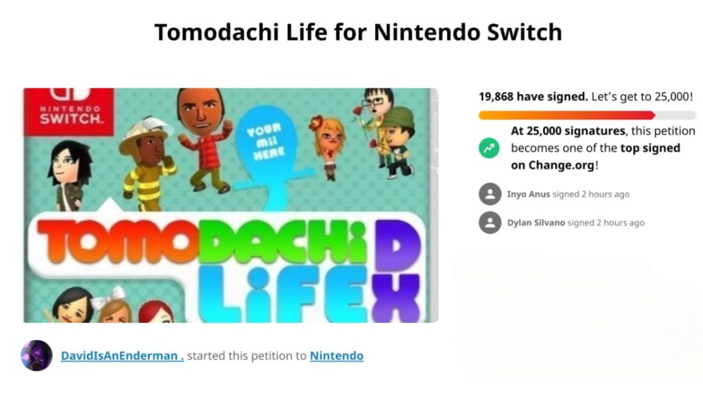 Tomodachi Life Petition