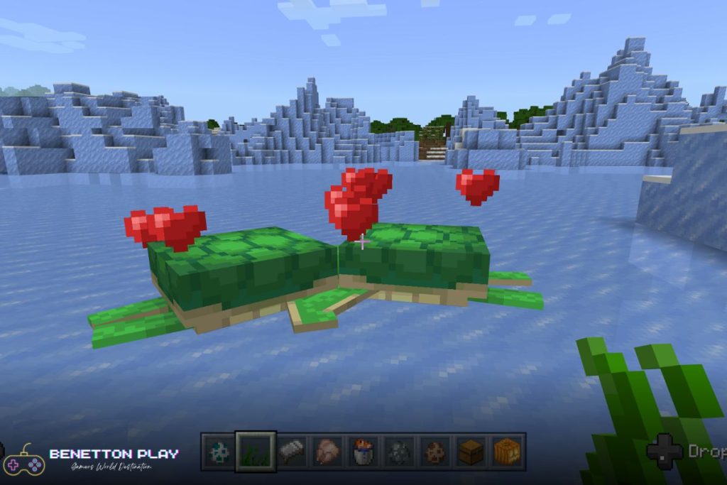 Minecraft Turtles in Love Mode