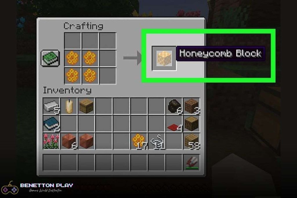 Minecraft Honeycomb block crafting guide