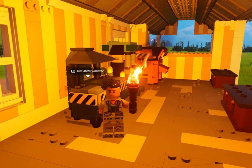 Craft Metal Smelter in LEGO Fortnite